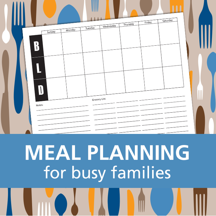 Meal planning tips plus a FREE download of a weekly meal planner.