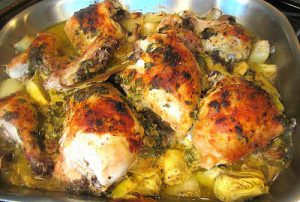 Artichoke and Mushroom Chicken