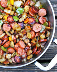 Kielbasa, Pepper, Onion, and Potato Hash