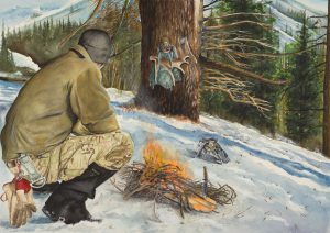 'Pack Carrier' (painting) by Isaac Denton