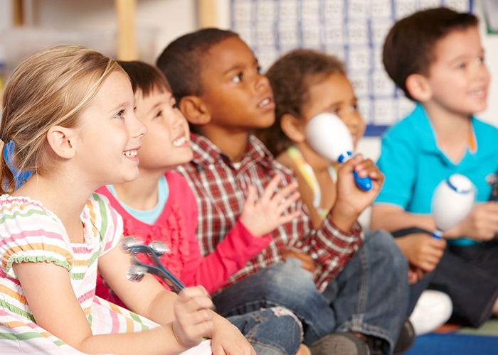 Kids enjoying music