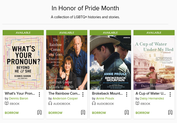 OverDrive Booklist: In Honor of Pride Month