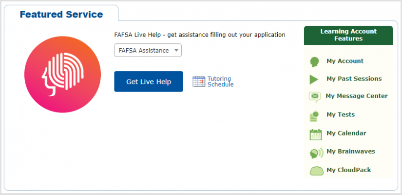 HelpNow's FAFSA live online assistance portal