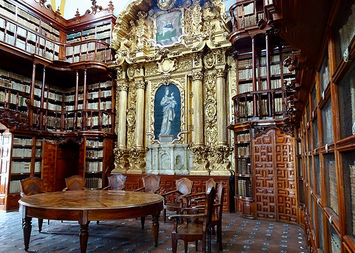 Biblioteca Palafoxiana in Puebla, Mexico; image by Bruno Rijsman