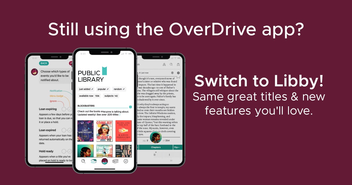 OverDrive App Will Sunset February 2022 – Hamden Public Library