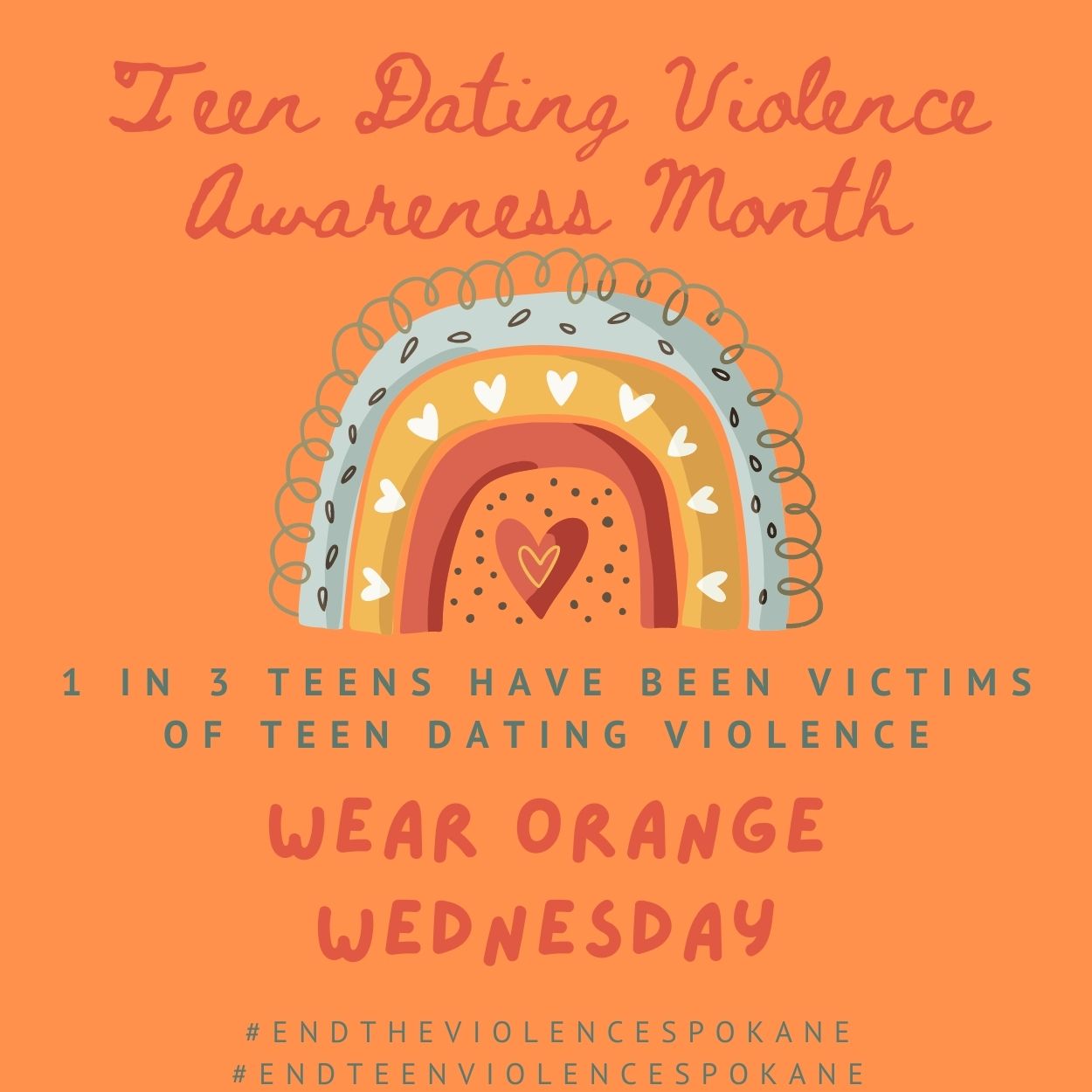 Wear Orange on Wednesdays for Teen Dating Violence Awareness Month in February