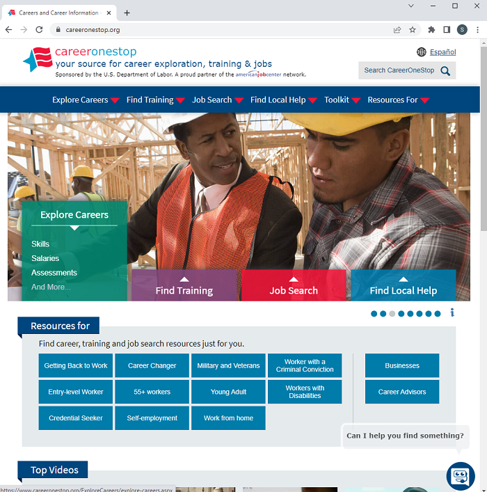 CareerOneStop website