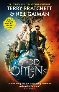 Book cover: "Good Omens" by Terry Pratchett and Neil Gaiman (TV series tie-in cover)