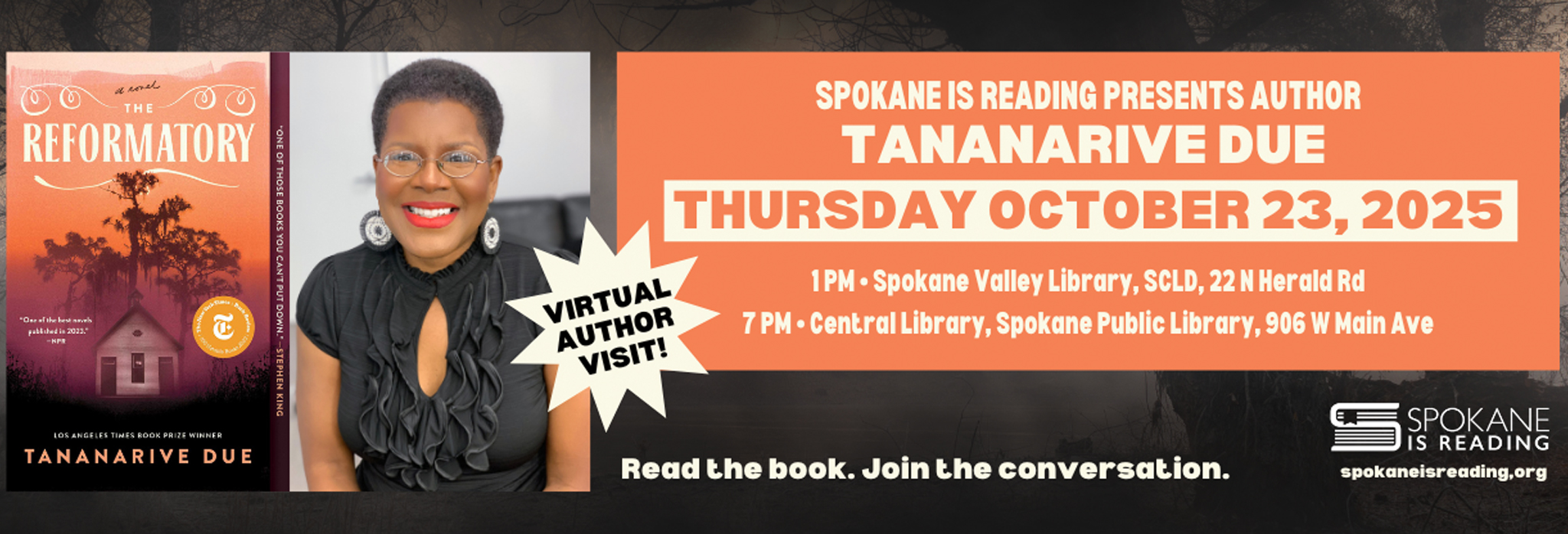 Spokane is Reading Live Author Virtual Event
