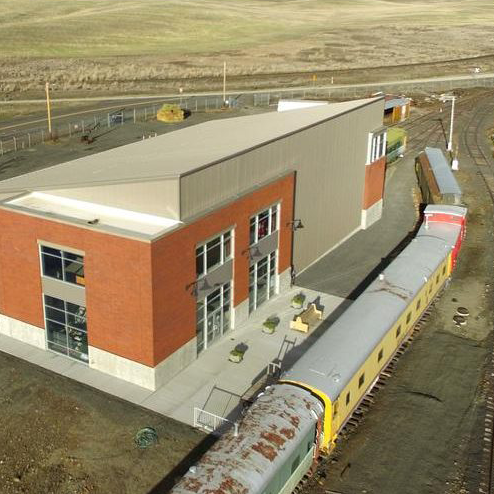 Aerial view od Inland Northwest Rail Museum